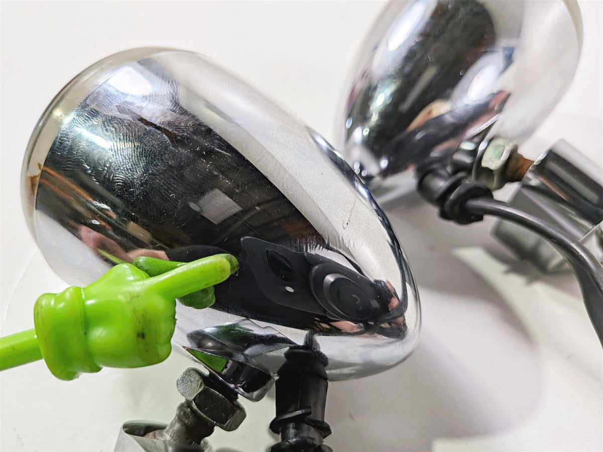 2005 Harley Softail FLSTFSE CVO Fat Boy Chrome Front Blinker Turn Signal Set 68614-03-Mototech271