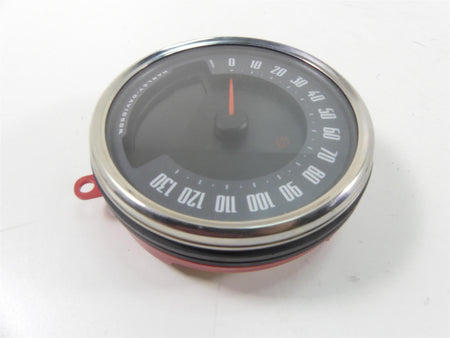 Used Harley-Davidson motorcycle speedometer gauge with chrome trim, available at Mototech271