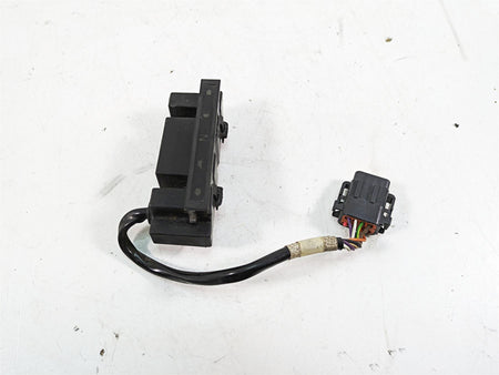 Used motorcycle handlebar switch with wiring harness on white background, available at Mototech271