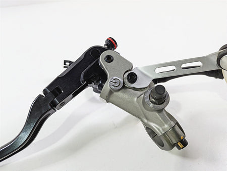 motorcycle brake lever and master cylinder assembly, silver and black, available at Mototech271