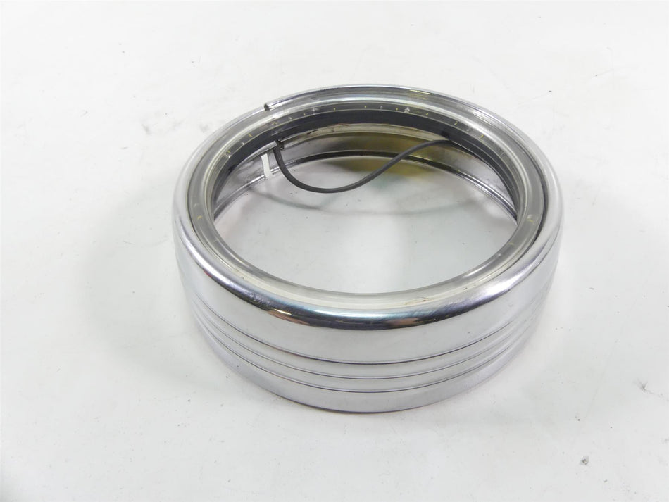 2004 Harley FLHTC SE CVO Electra Glide Chrome Led Headlight Halo Ring {{ shop.shopifyCountryName }} - Mototech271