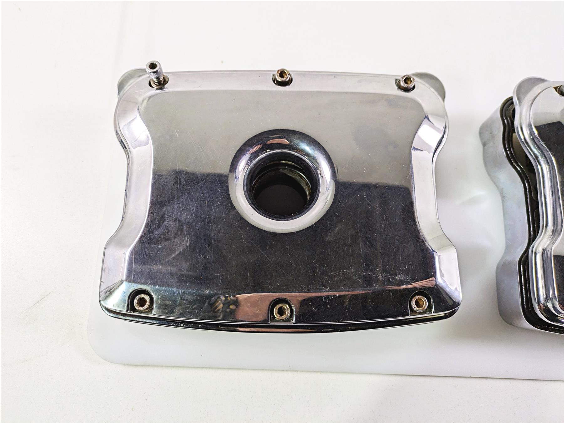 2004 Big Dog Chopper S&S Chrome Rocker Box Cylinderhead Cover Set 90-4093-S {{ shop.shopifyCountryName }} - Mototech271