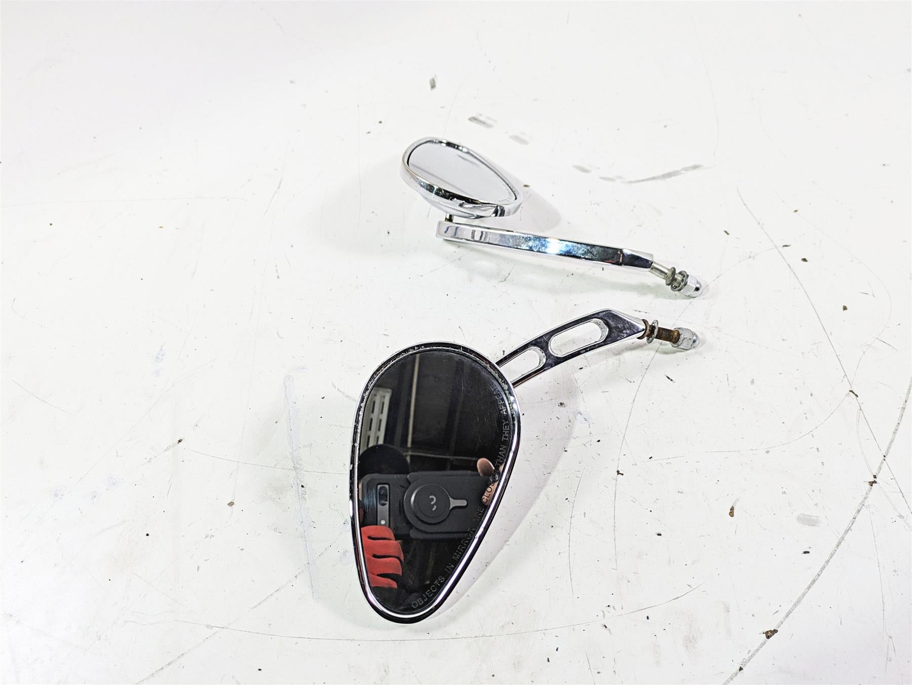 2007 Harley Touring FLHTCU SE CVO E-Glide Chrome Mirror Set - Pits 91951-07 {{ shop.shopifyCountryName }} - Mototech271