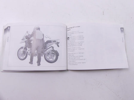 2005 BMW R1200GS K25 Owners Manual Handbook Hand Book US Model - Wet 01477704007 {{ shop.shopifyCountryName }} - Mototech271