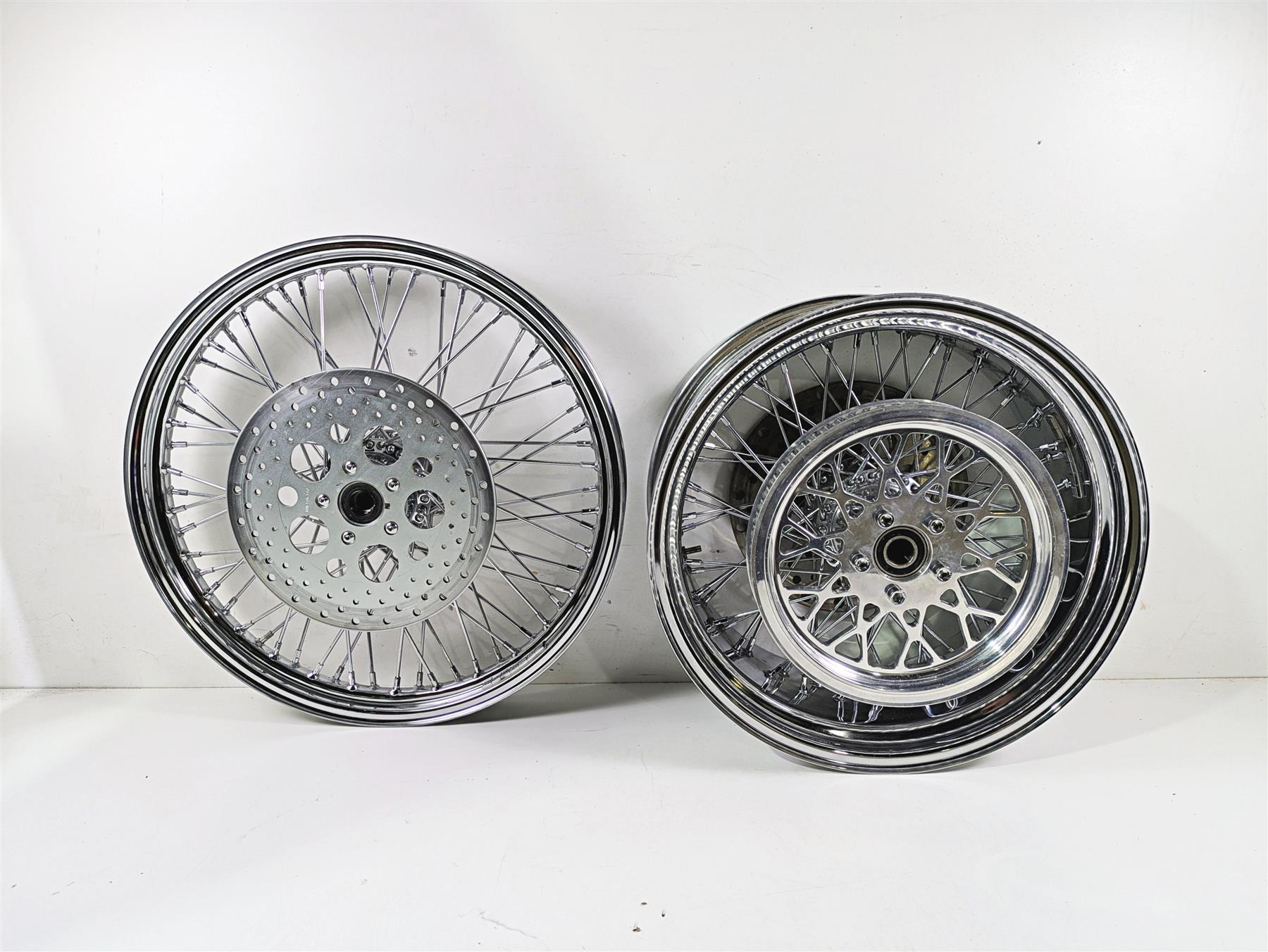 2008 Ultima Motorcycles Fat Bastard Front Rear Spoke Wheel Rim 2x21 & 8.5x18 {{ shop.shopifyCountryName }} - Mototech271