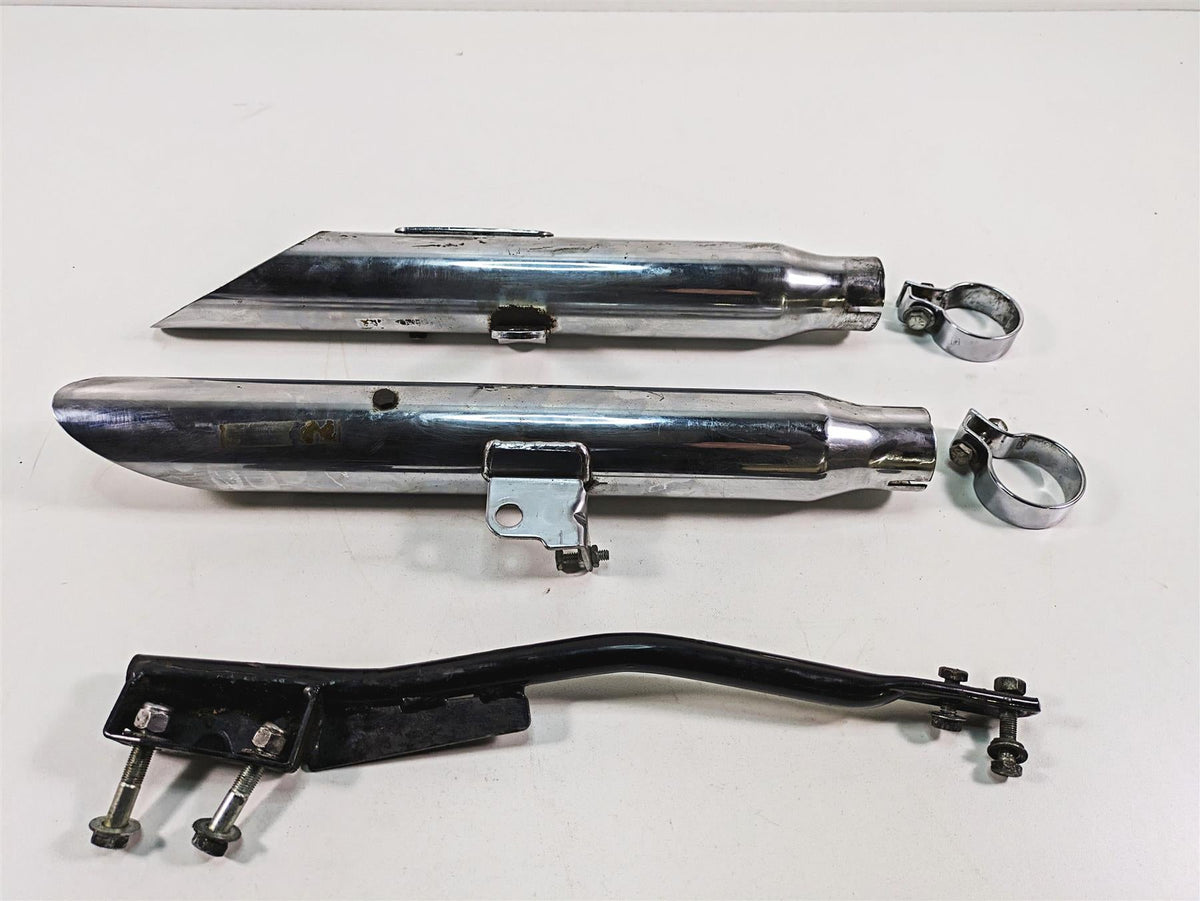 1986 Harley Sportster XLH 883 Oem Slip On Slash Cut Muffler Silencer Set {{ shop.shopifyCountryName }} - Mototech271