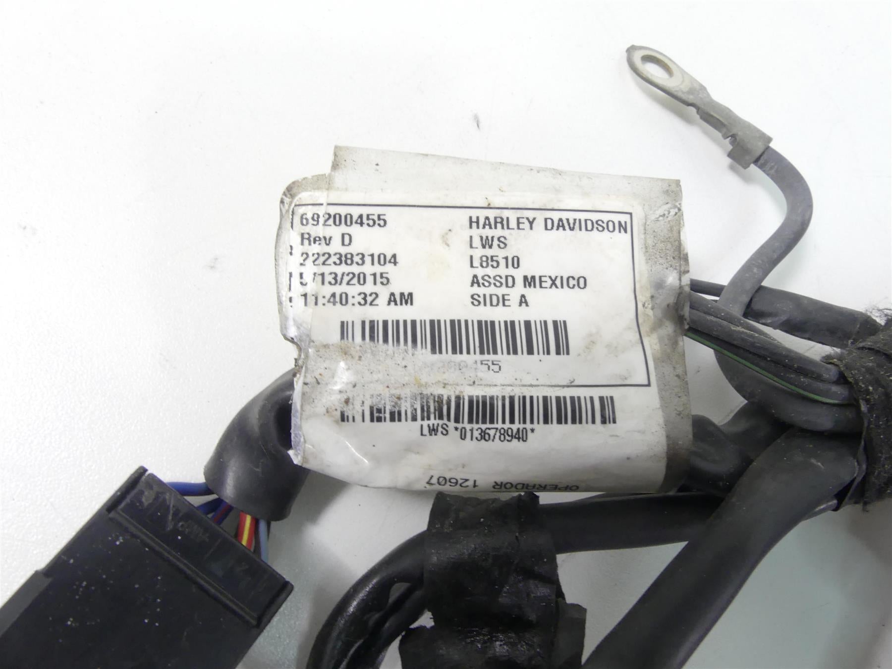 2015 Harley FXDF Dyna Fat Bob Main Wiring Harness Loom - Non Abs 71072-12A {{ shop.shopifyCountryName }} - Mototech271