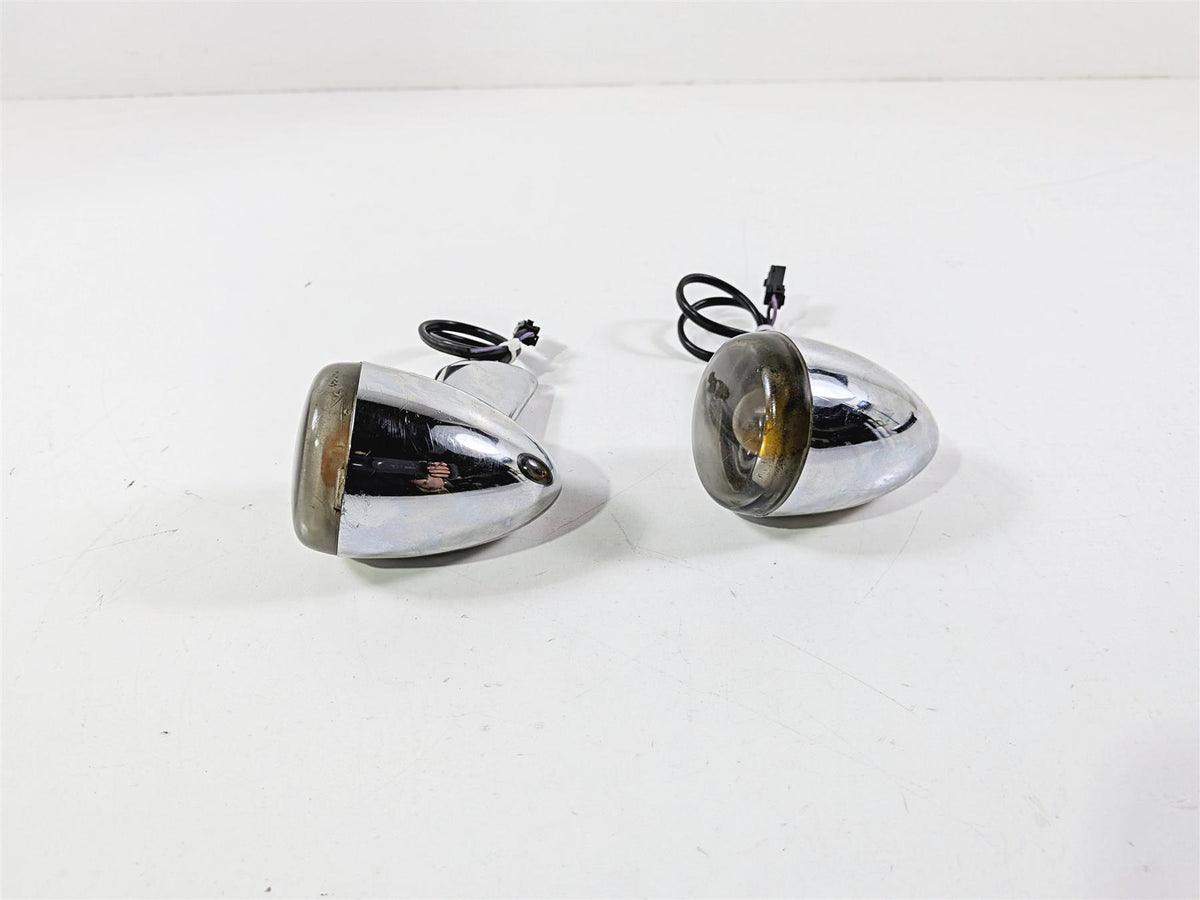 2005 Harley Softail FLSTFSE CVO Fat Boy Rear Blinker Turn Signal Set 69196-03-Mototech271