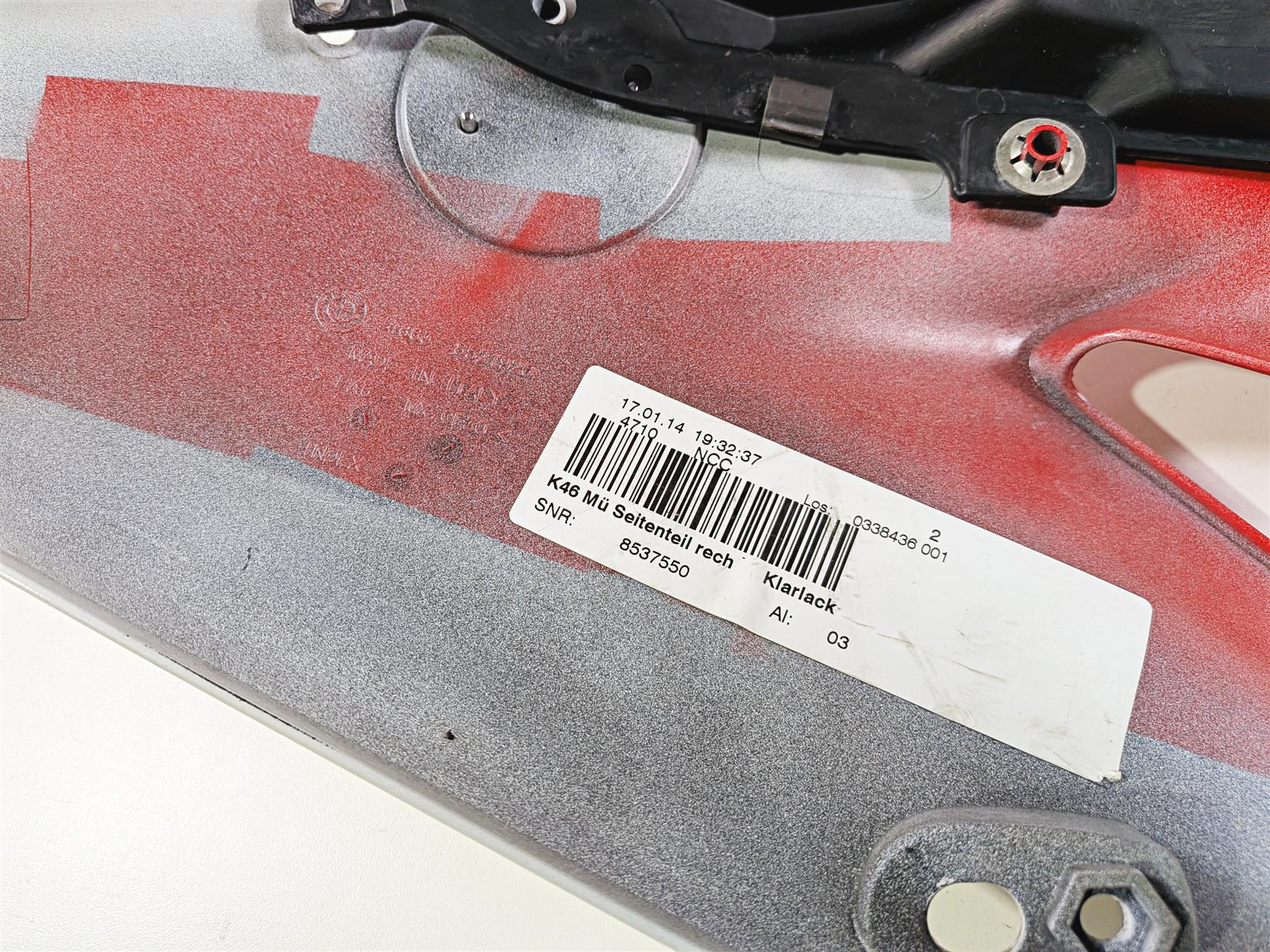 2014 BMW S1000RR K46 Right Main Emblem Side Fairing 8537550 46638540874 {{ shop.shopifyCountryName }} - Mototech271
