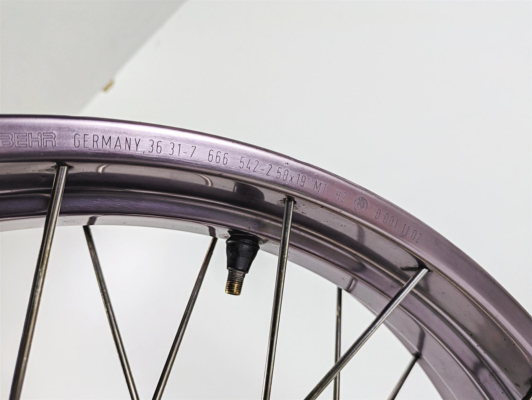 2004 BMW R1150GS R21 Front Wheel Rim 2.5x19 Behr ABS 36317666542 36312314912 {{ shop.shopifyCountryName }} - Mototech271