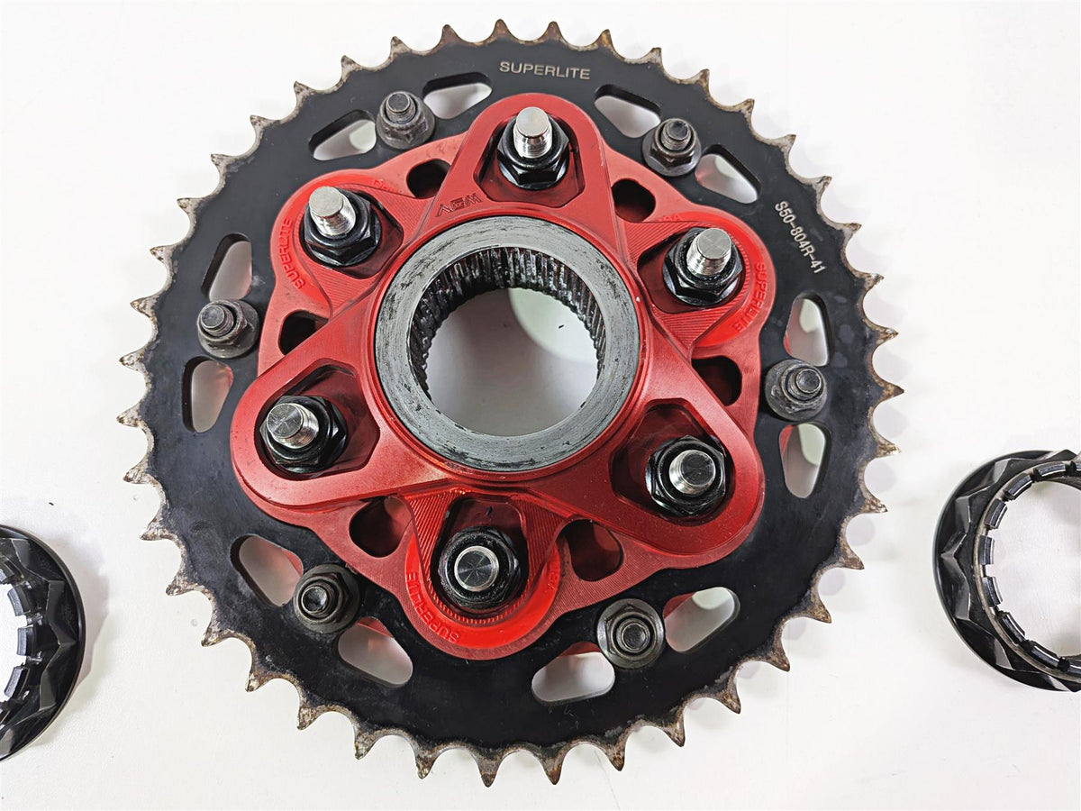 2017 Ducati Panigale 1299 AEM Factory Red Sprocket & Flange DU092 S50-804R-41-Mototech271