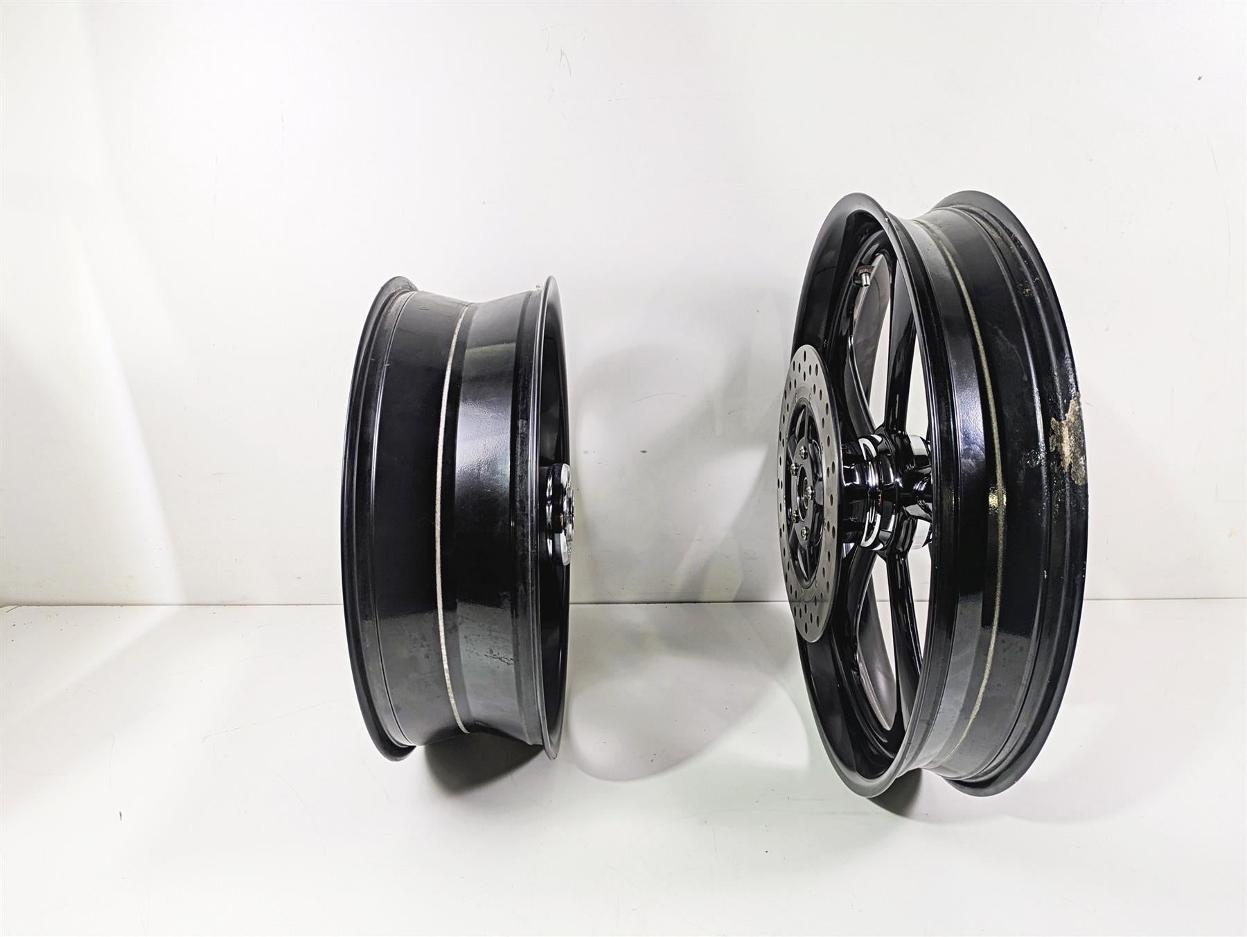 02-07 Harley Touring Custom Black Wheel Rim Set 18x5.5 21x3.5 {{ shop.shopifyCountryName }} - Mototech271