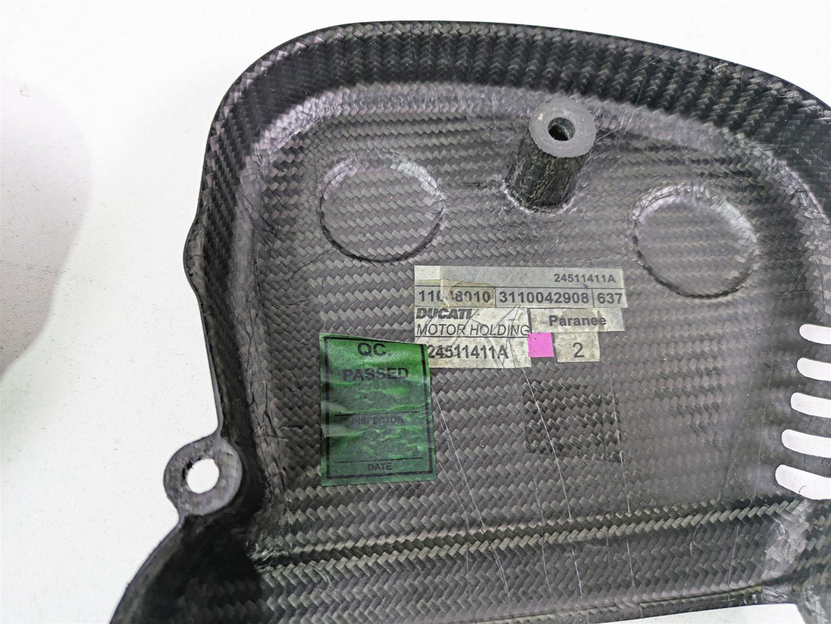 2013 Ducati Hypermotard 821 SP Carbon Fiber Timing Belt Cover Set 24511401A {{ shop.shopifyCountryName }} - Mototech271
