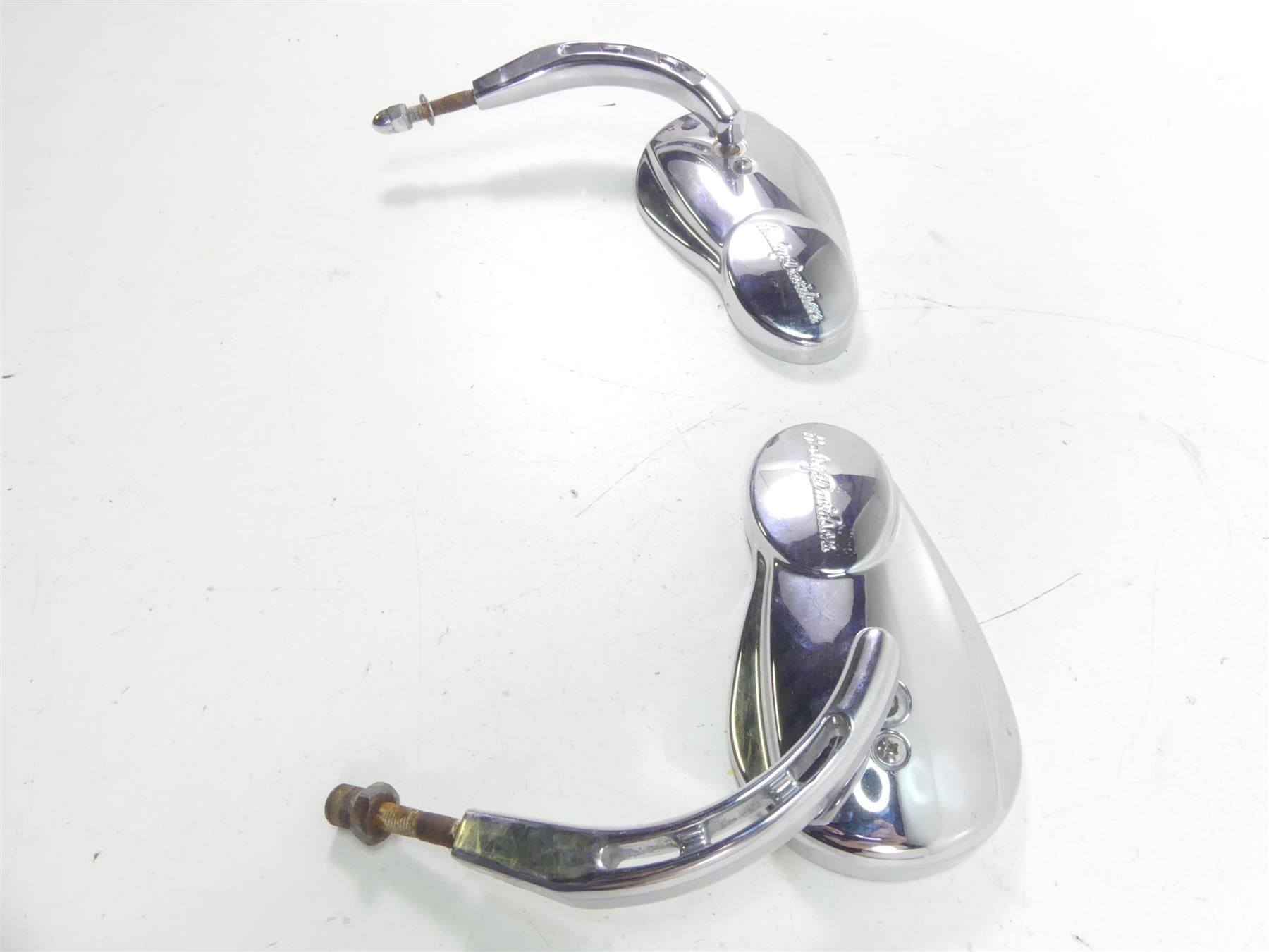 2008 Harley FXCWC Softail Rocker C Split Chrome Rear View Mirrors 91845-03B {{ shop.shopifyCountryName }} - Mototech271