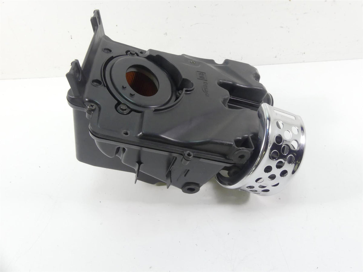 2002 Triumph Bonneville America Air Box Breather & Side Chrome Cover T2208760 {{ shop.shopifyCountryName }} - Mototech271
