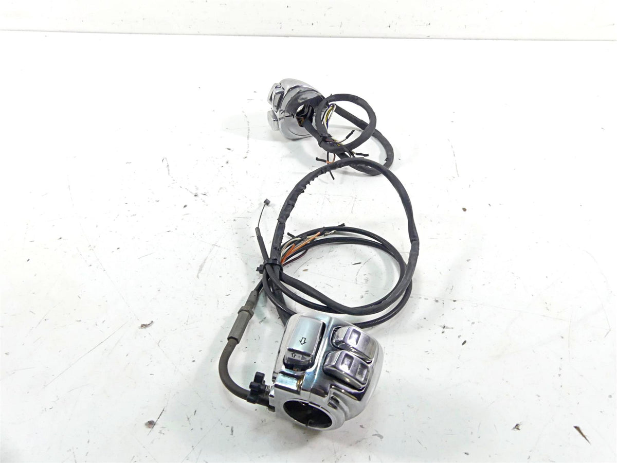 Harley Davidson Sportster Dyna Softail V Rod Chrome Left Right Control Switch Set {{ shop.shopifyCountryName }} - Mototech271