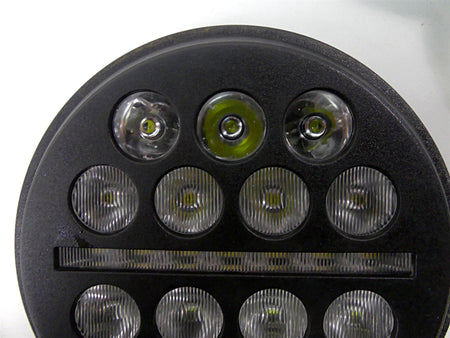 2017 Harley Dyna FXDB Street Bob MoonSMC Moonmaker Fly Eye V1 Led Headlight {{ shop.shopifyCountryName }} - Mototech271