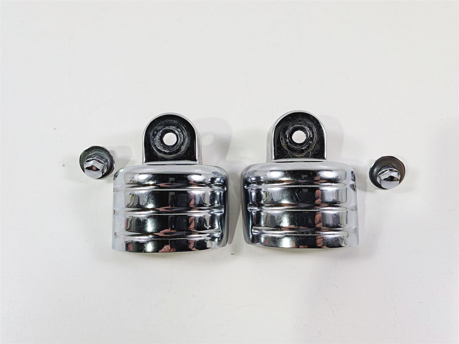 2003 Honda V-Twin VTX1800 C Kuryakyn Chrome Rear Shock Top Covers 8261 {{ shop.shopifyCountryName }} - Mototech271
