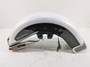2008 Harley FLHTCU Electra Glide Front Fender White Black Gold Pearl 59087-00B