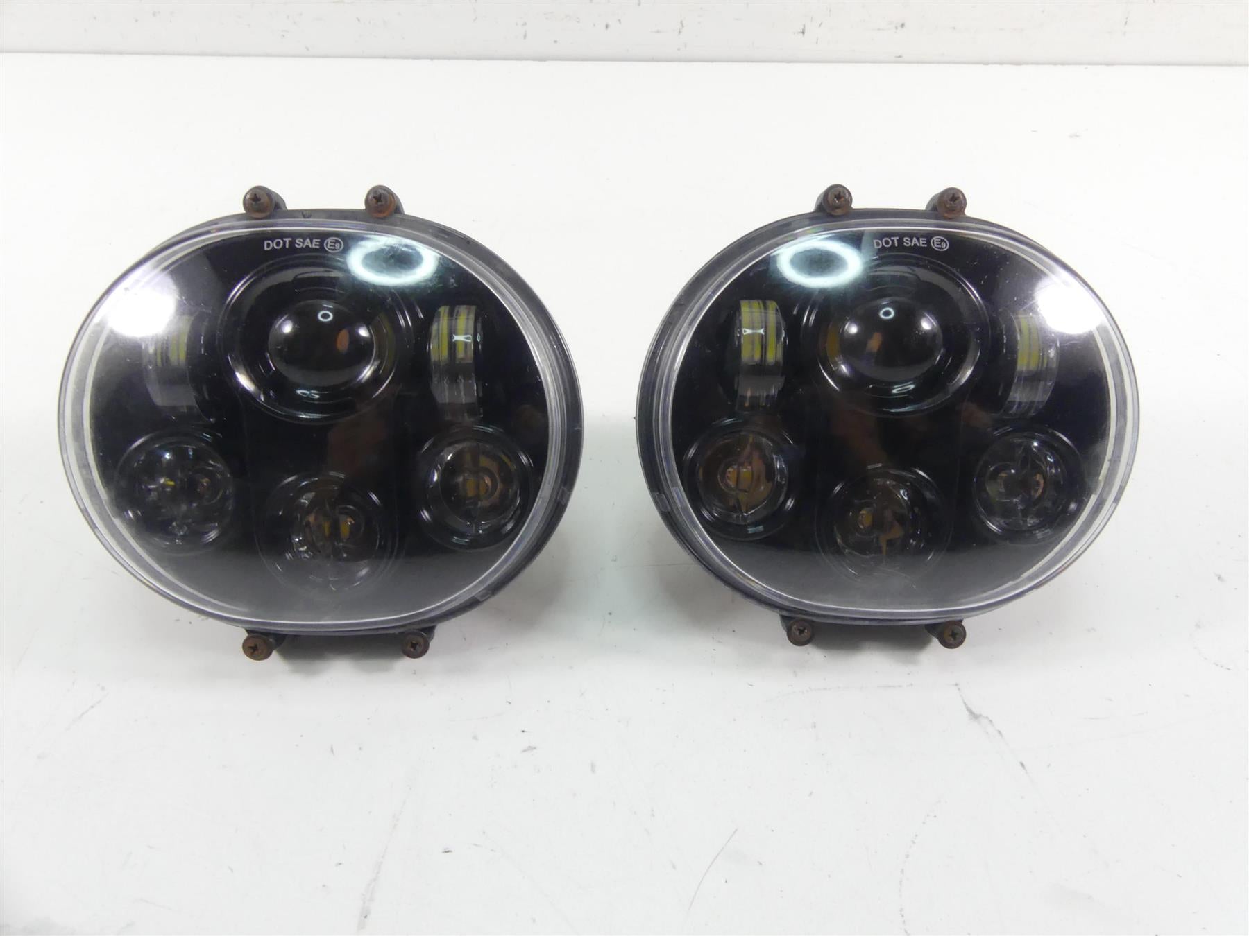 2011 Harley Touring FLTRU Road Glide Led Headlight Head Light Lamp Set - Read | Mototech271