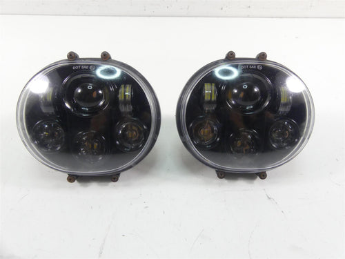 2011 Harley Touring FLTRU Road Glide Led Headlight Head Light Lamp Set - Read | Mototech271