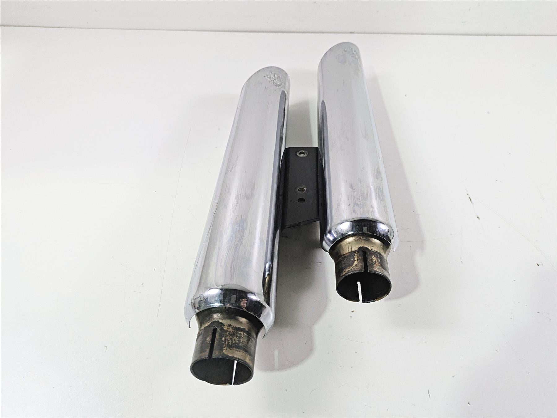 2014 Harley FLS Softail Slim Vance Hines Twin Slash 3" Slip On Muffler READ 16341 {{ shop.shopifyCountryName }} - Mototech271