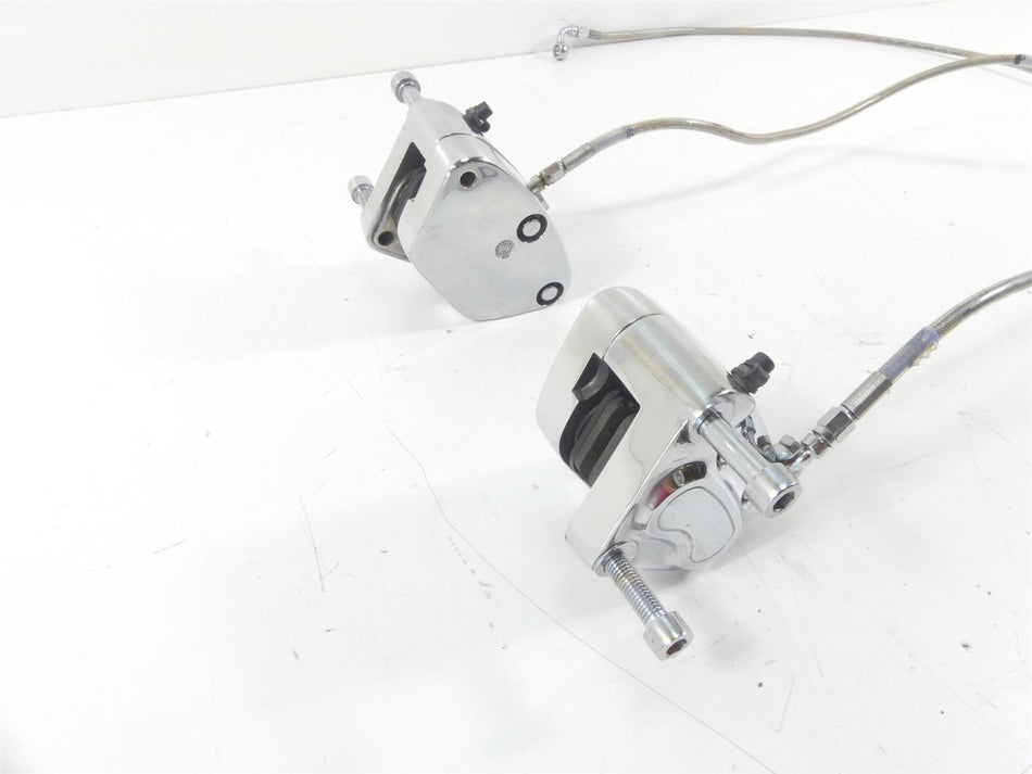 1997 Harley Dyna FXDS Super Glide Conv Front Chrome Brake Caliper Set 44023-83C {{ shop.shopifyCountryName }} - Mototech271