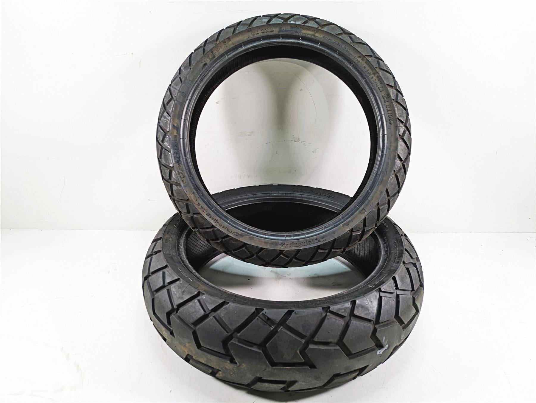 Used Front Rear Motorcycle Tire Set Continental TKC 70 120/70R17 180/55R17 -Read {{ shop.shopifyCountryName }} - Mototech271