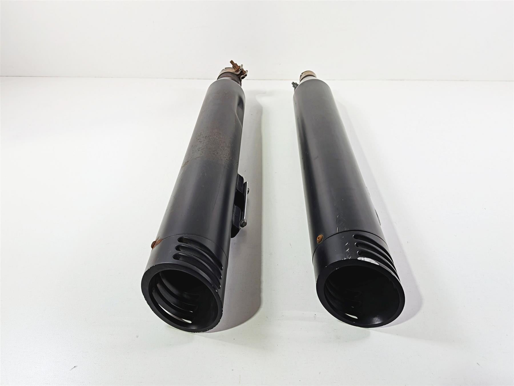 2018 Harley Touring FLHTCU Electra Glide Sharkroad Black 4" Slip On Muffler Pipes-Mototech271