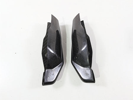 2009 Ducati Hypermotard 1100 S Lower Carbon Fiber Fork Guard Cover Set 46012811-Mototech271