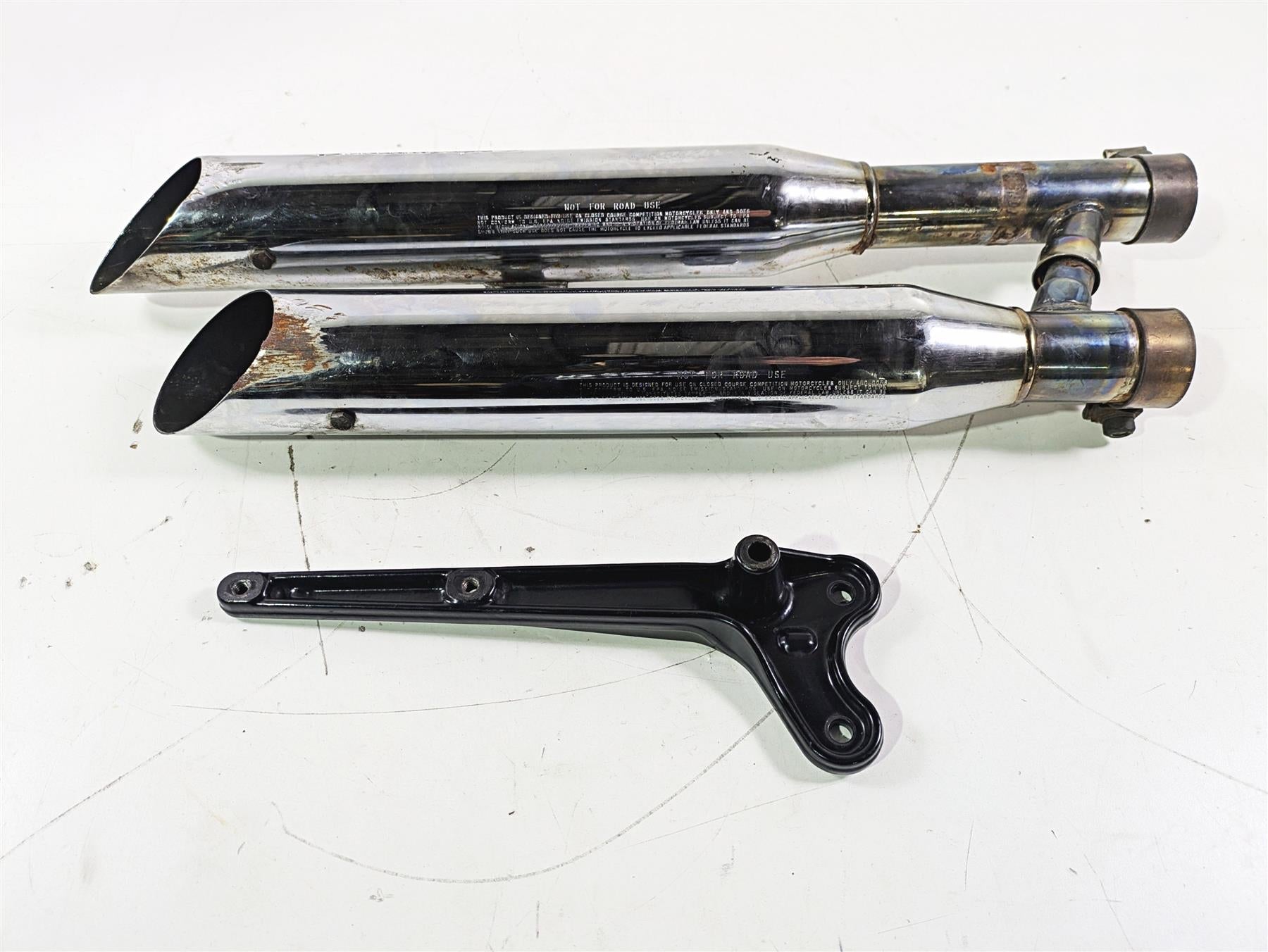 2004 Harley Softail FLSTF Fat Boy Screamin Eagle Slash Cut Exhaust Set 80445-03 | Mototech271