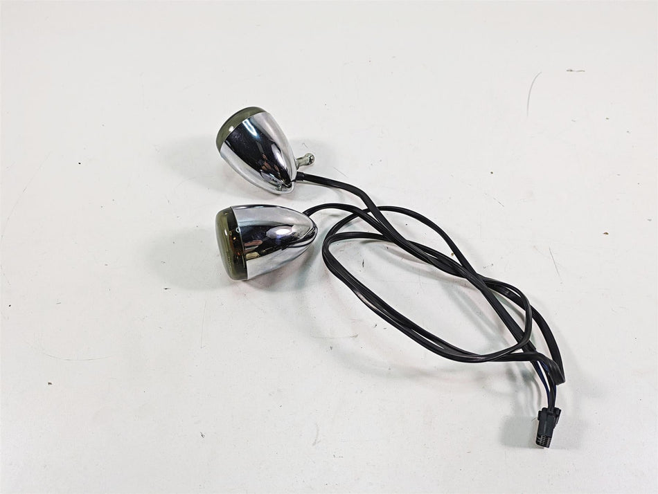 2006 Harley Sportster XL1200 Front Smoked Turn Signal Blinker Set 68972-00 {{ shop.shopifyCountryName }} - Mototech271
