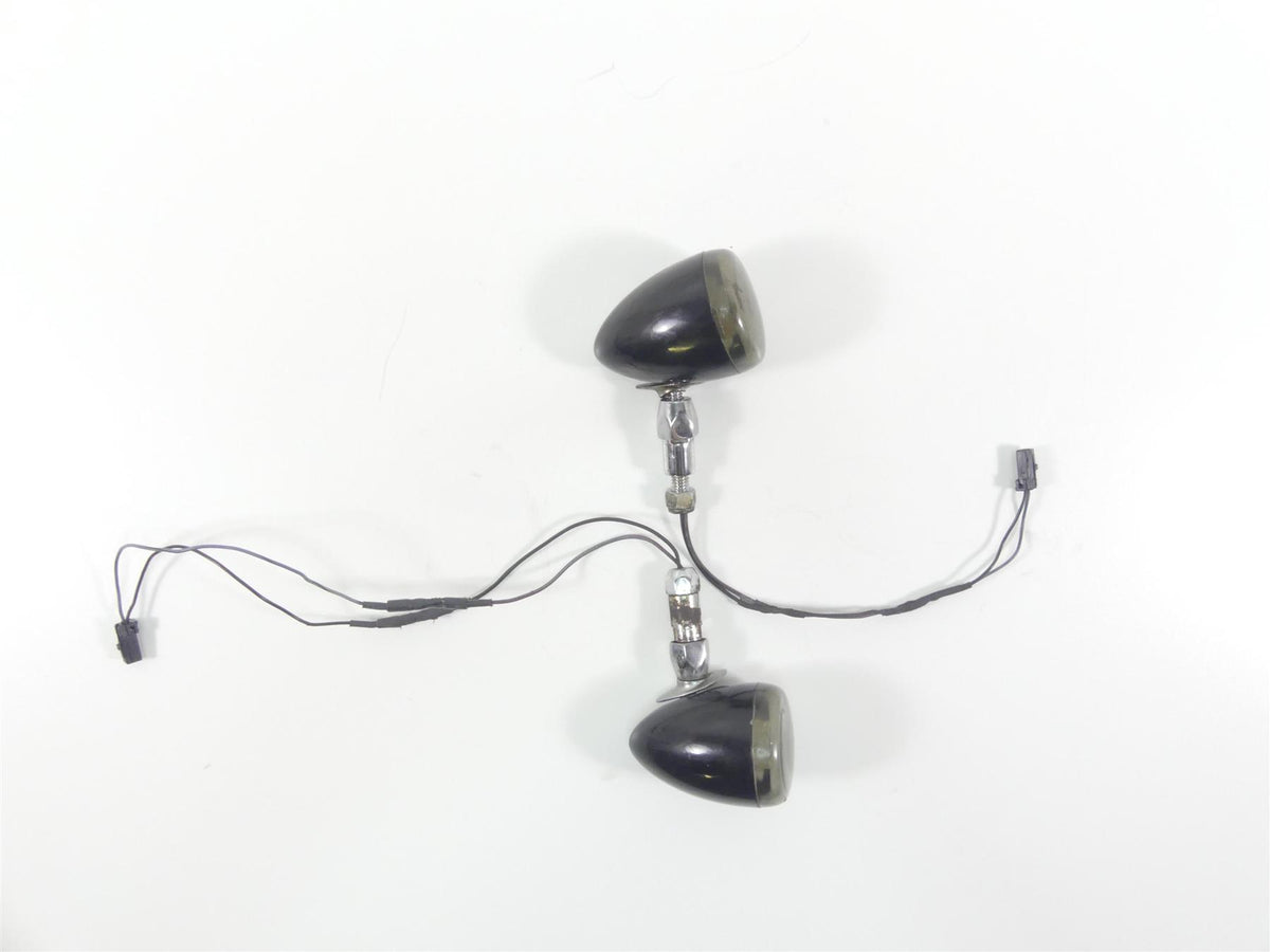 2008 Harley Softail FLSTSB Cross Bones Rear Smoked Led Blinker Signals 68804-06 {{ shop.shopifyCountryName }} - Mototech271