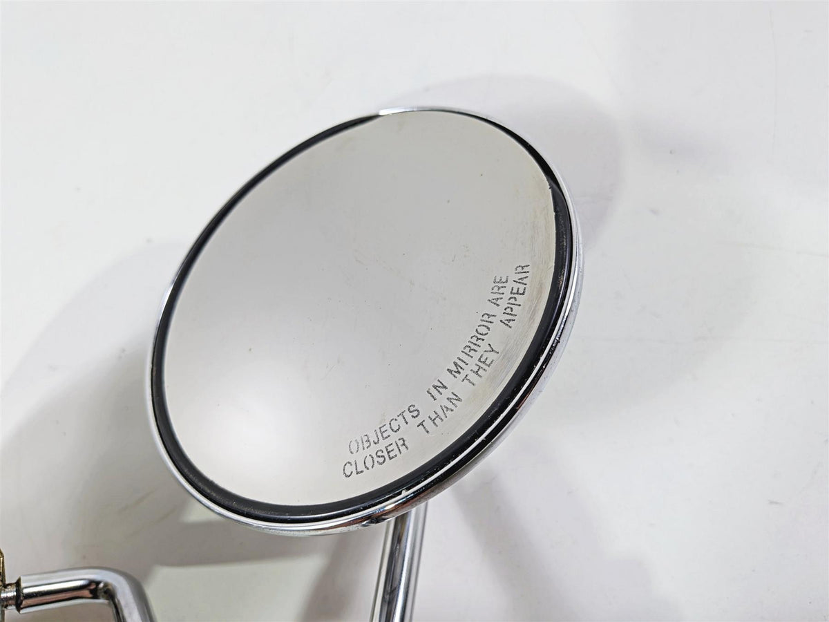 2005 Harley Softail FLSTFSE CVO Fat Boy Round Chrome Flame Mirrors Set-Mototech271