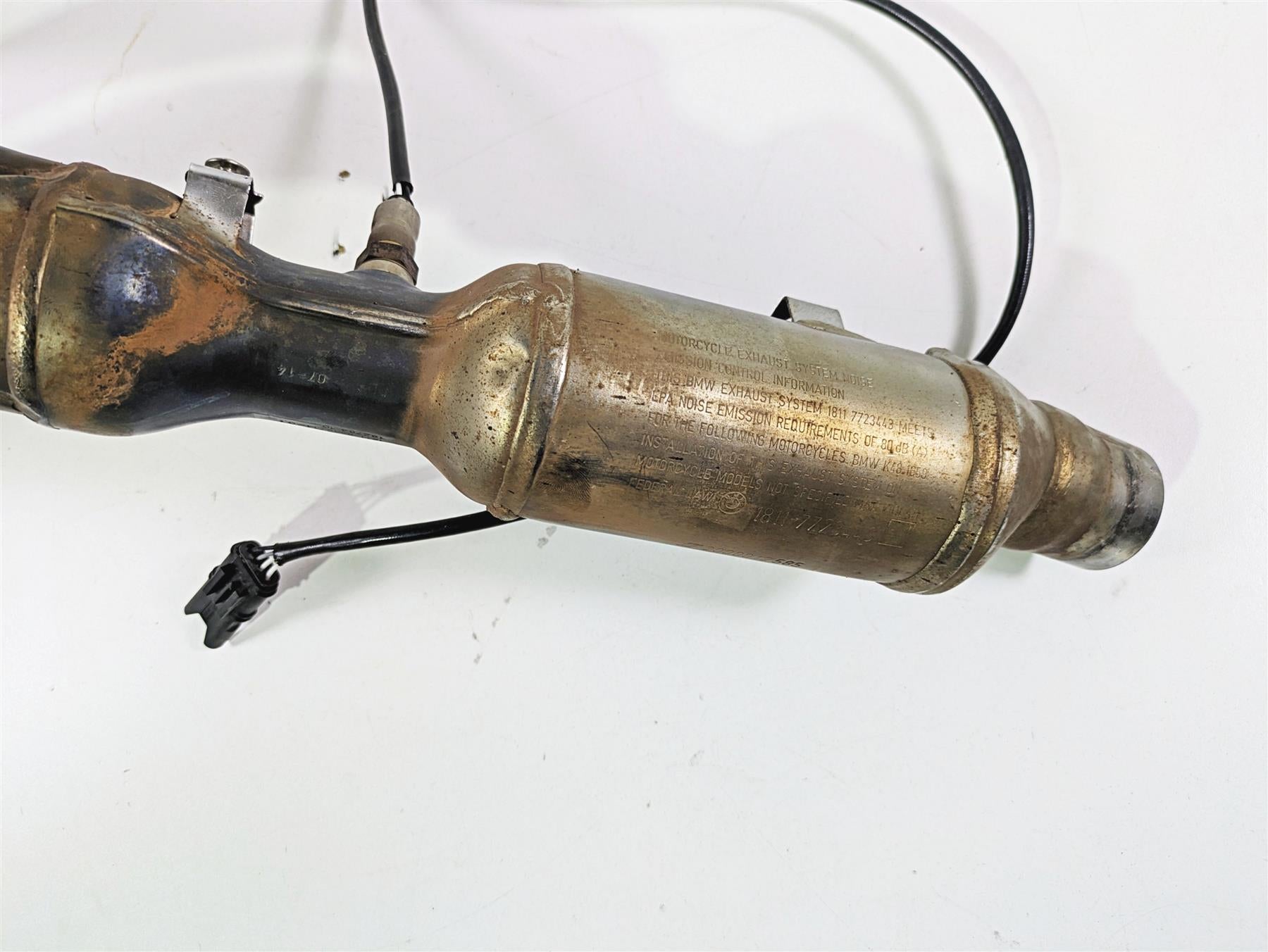 2014 BMW K1600 GTL K48 Left Exhaust Header Manifold + Heat Shield 18518546714 {{ shop.shopifyCountryName }} - Mototech271