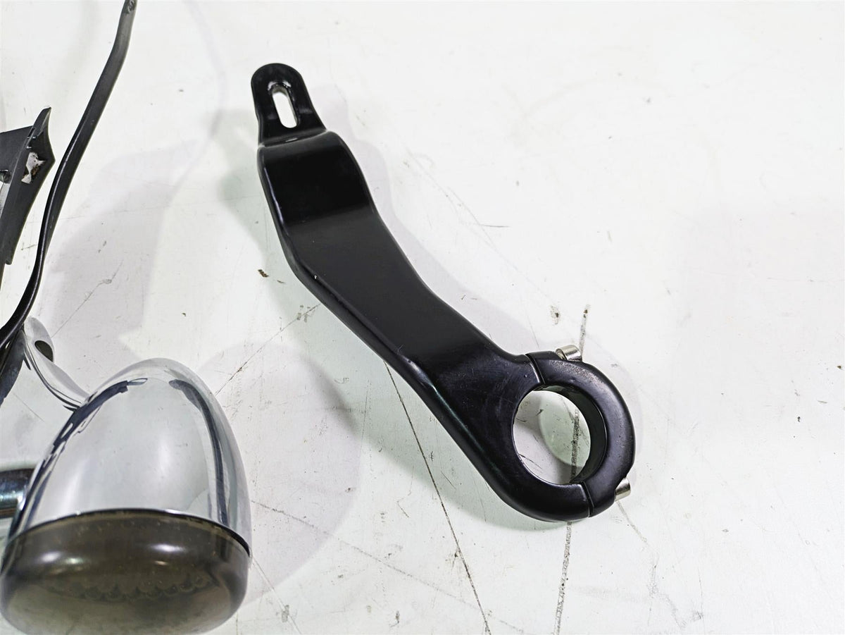 2016 Harley Touring FLTRX Road Glide Front Blinker Turn Signal & Mounts 67800512 {{ shop.shopifyCountryName }} - Mototech271