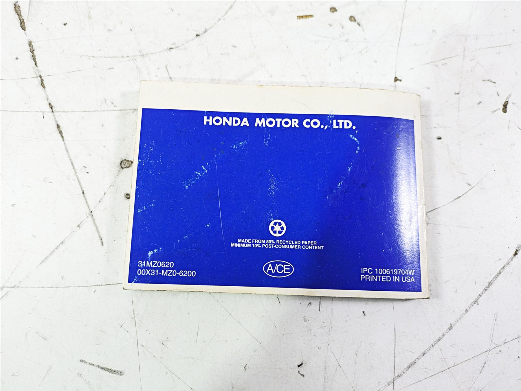 2002 Honda GL1500 CD Valkyrie Deluxe Owners Manual Tourer 00X31-MZ0-6200 {{ shop.shopifyCountryName }} - Mototech271
