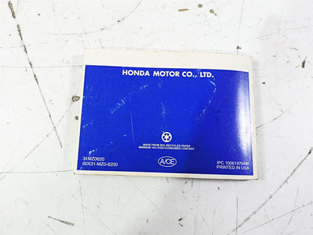 2002 Honda GL1500 CD Valkyrie Deluxe Owners Manual Tourer 00X31-MZ0-6200 {{ shop.shopifyCountryName }} - Mototech271