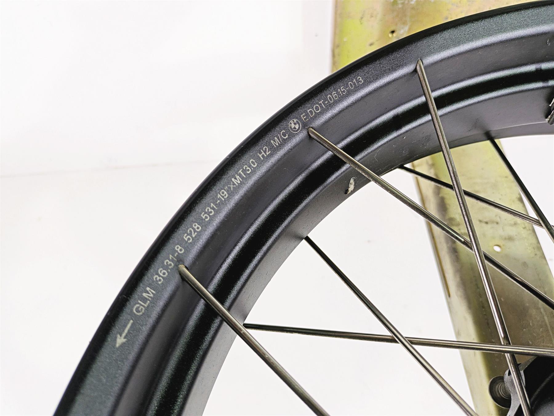 2017 BMW R1200 GS K50 19x3 Front Wheel Spoke Rim - Runout 36318528530 {{ shop.shopifyCountryName }} - Mototech271