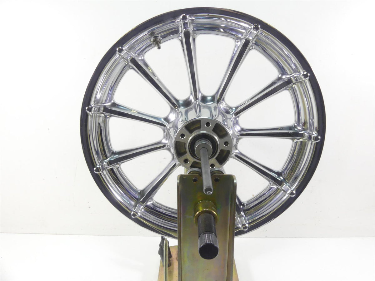 2009 Harley FLHTCU SE4 CVO E-Glide Straight Chrome 17x3 Front Wheel Rim 42171-09 {{ shop.shopifyCountryName }} - Mototech271