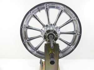 2009 Harley FLHTCU SE4 CVO E-Glide Straight Chrome 17x3 Front Wheel Rim 42171-09