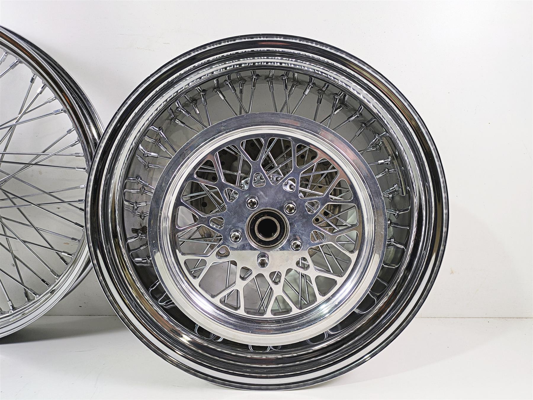 2008 Ultima Motorcycles Fat Bastard Front Rear Spoke Wheel Rim 2x21 & 8.5x18 {{ shop.shopifyCountryName }} - Mototech271