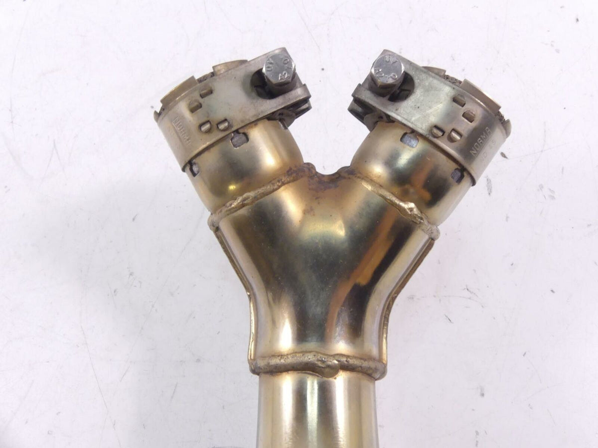 2009 Triumph Street Triple 675R Mid Middle Exhaust Pipe Tube Manifold T2203720 {{ shop.shopifyCountryName }} - Mototech271