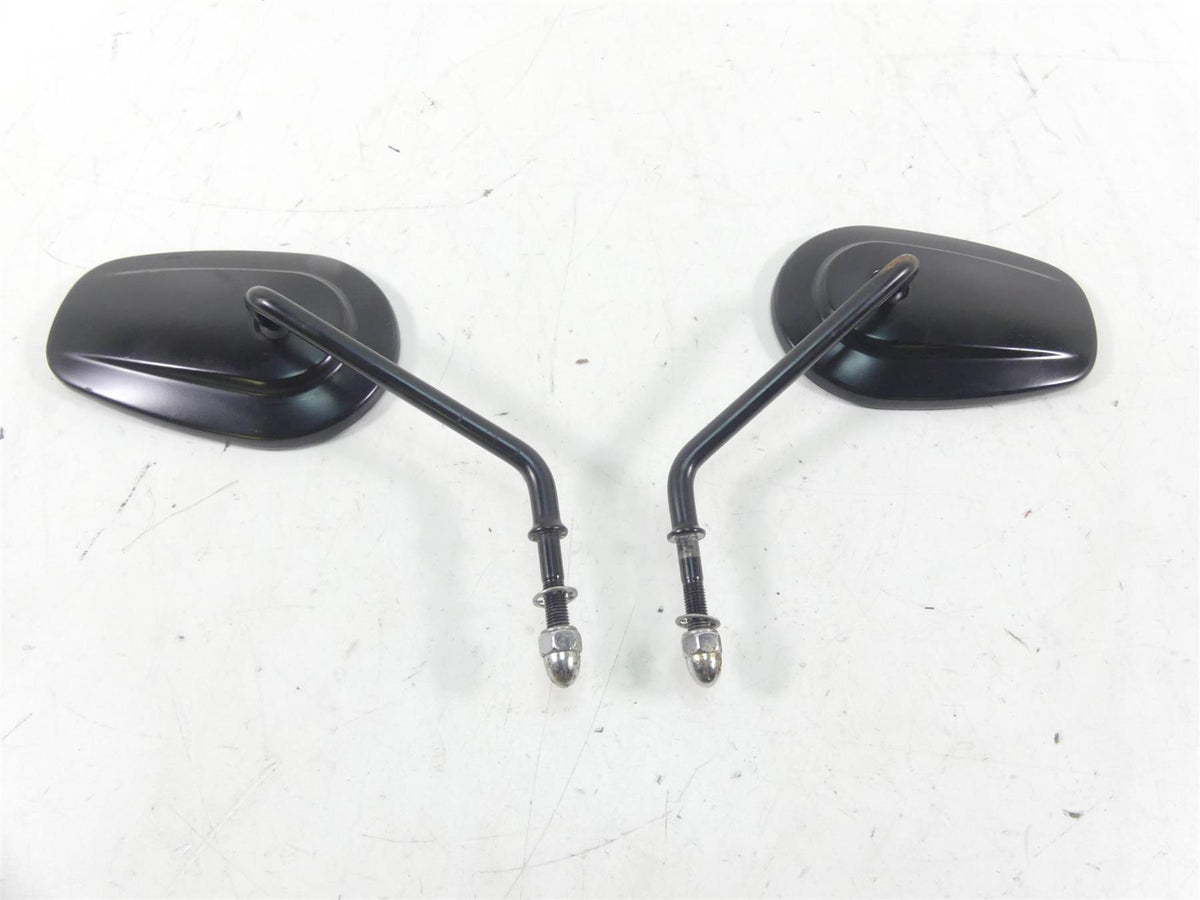 2009 Harley FXDF Dyna Fat Bob Rear Black View Mirror Set -Read 91909-03 91910-03 {{ shop.shopifyCountryName }} - Mototech271