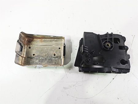 2007 Harley FXDWG Dyna Wide Glide Right Battery Tray & Chrome Cover 66375-06 {{ shop.shopifyCountryName }} - Mototech271