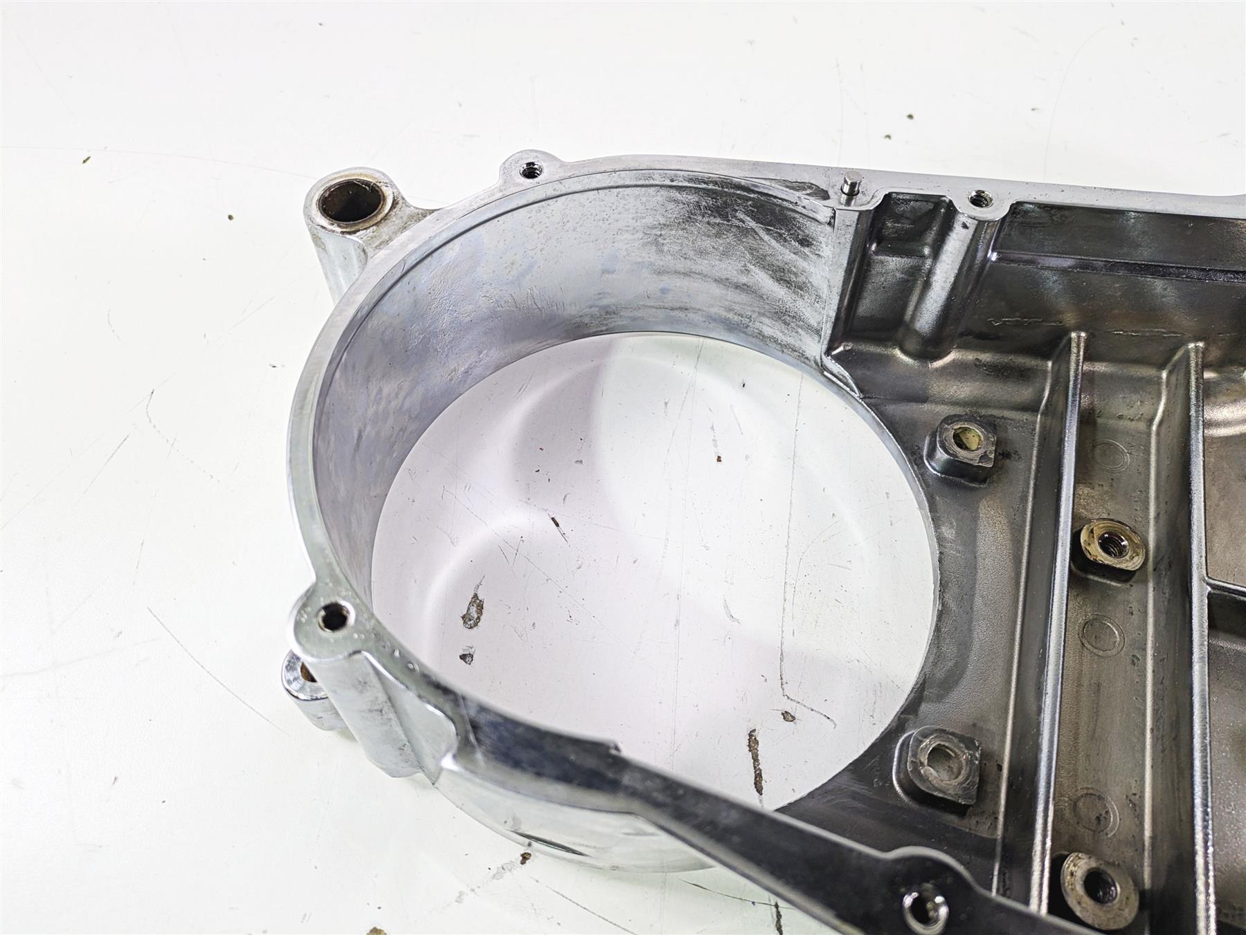 2003 Harley Touring FLHTCUI E-Glide 100th Chrome Inner Primary Cover 60677-01B {{ shop.shopifyCountryName }} - Mototech271