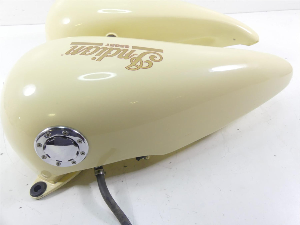 2001 Indian Centennial Scout Cream Fuel Gas Petrol Tank Set -Read 89-134 {{ shop.shopifyCountryName }} - Mototech271