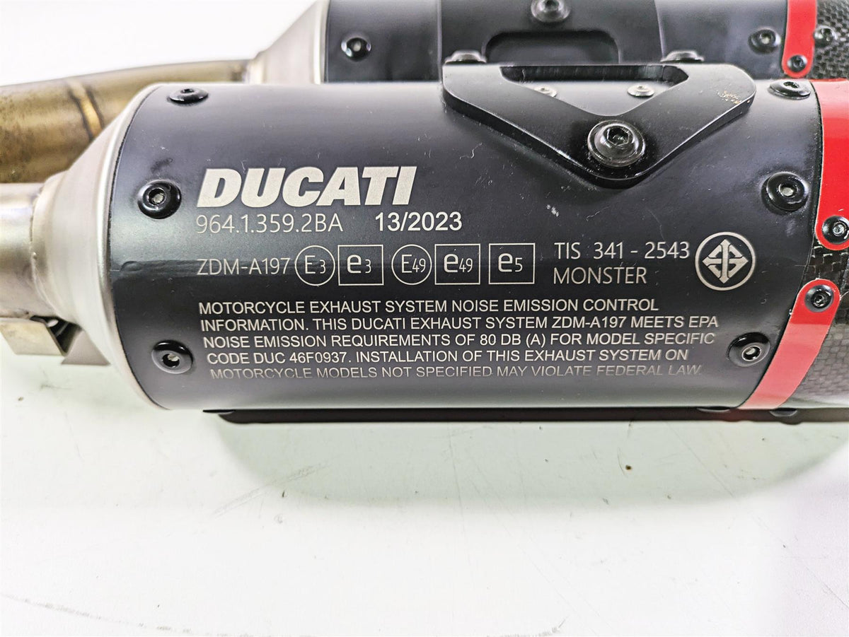 2023 Ducati Monster 937 SP Termignoni Exhaust Muffler & Heat Shield 96413592BA {{ shop.shopifyCountryName }} - Mototech271