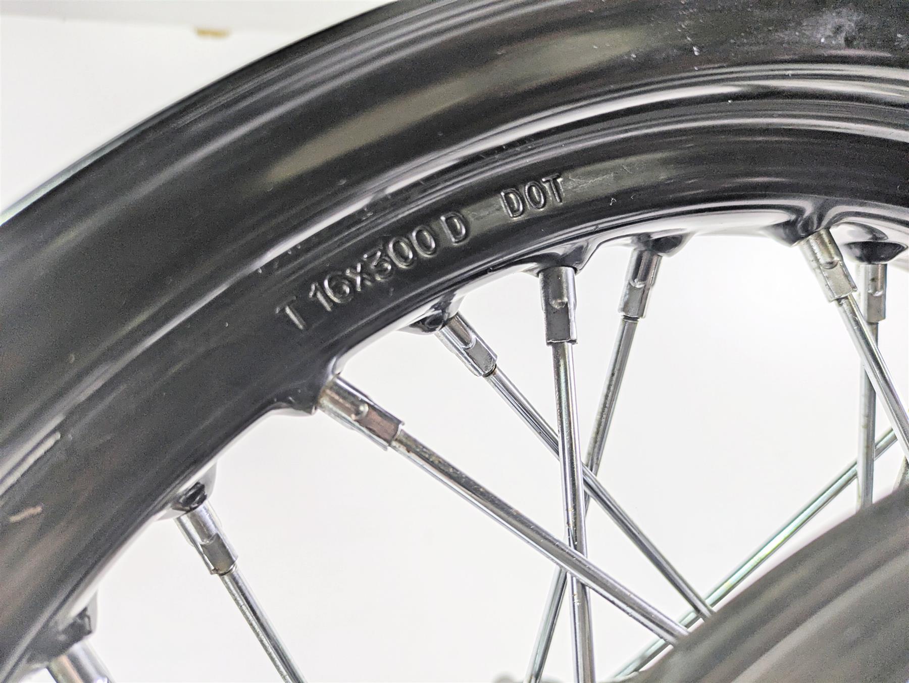 2014 Harley FLS Softail Slim Front Wheel Rim 16x3 DENT & Rotor 55107-12 {{ shop.shopifyCountryName }} - Mototech271