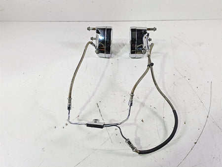 2007 Harley Touring FLHTCU SE CVO E-Glide Front Chrome Brake Caliper Set 4381-99 {{ shop.shopifyCountryName }} - Mototech271